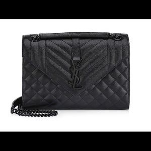 YSL Med Envelope Monogram Matelassé Shoulder Bag